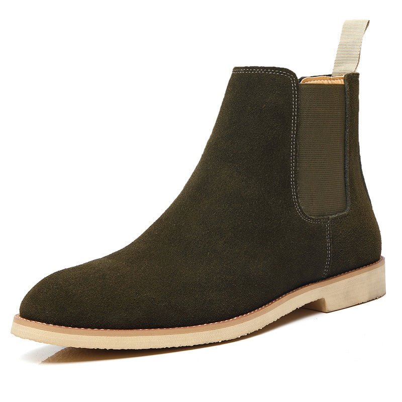 Boots Men's Leather Autumn And Winter Men's Boots Pointed Toe