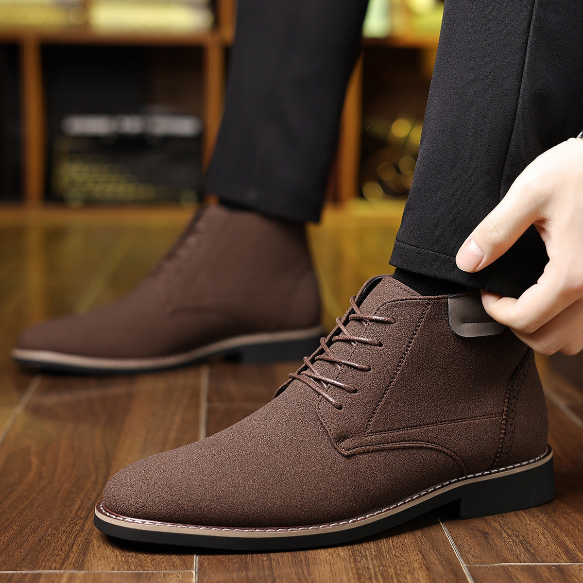Martin Boots Men's British Style High-top Leather Shoes