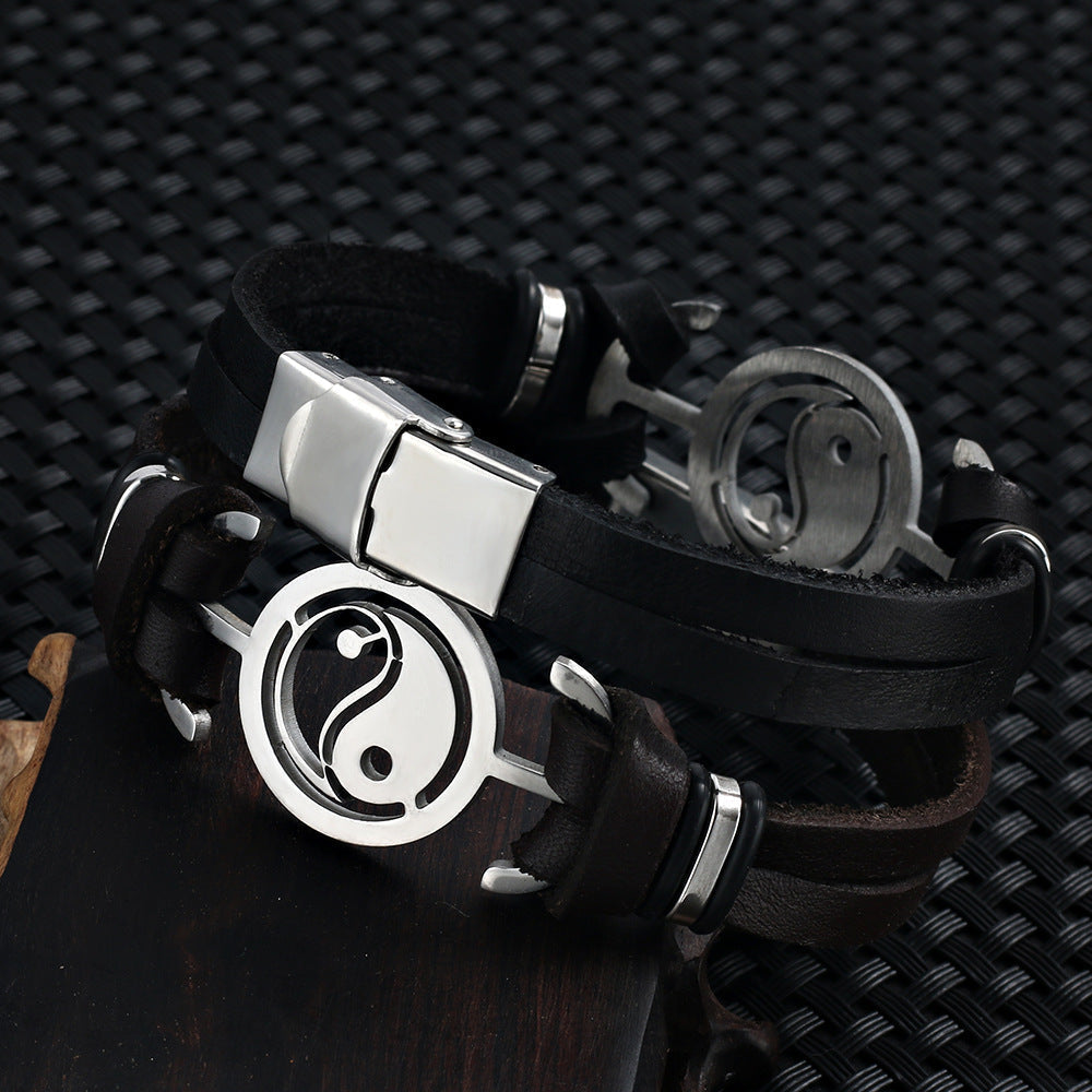 Titanium steel bracelet men