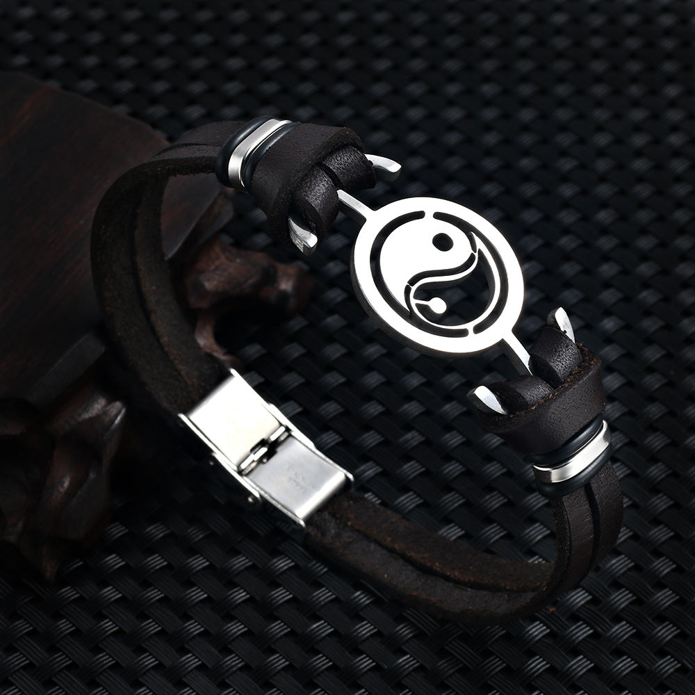 Titanium steel bracelet men