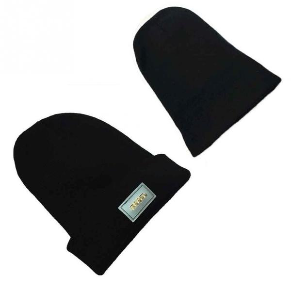 LED Headlamp Glowing Knit Warm Hat With A Flashlight For Camping Night Climbing