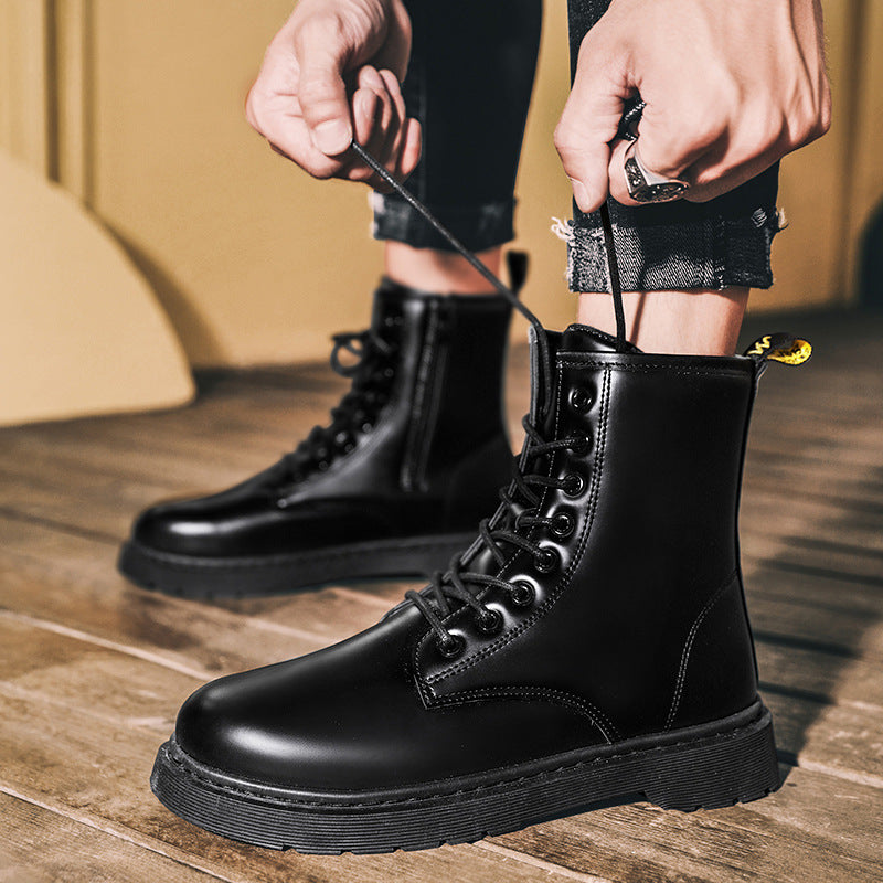 Martin Boots With Zipper Men's British Style shoes