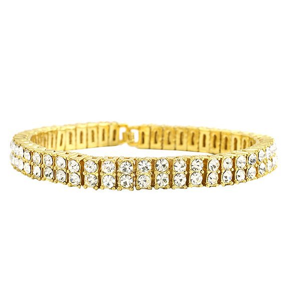 men's rhinestone bracelet blingbling cross-border