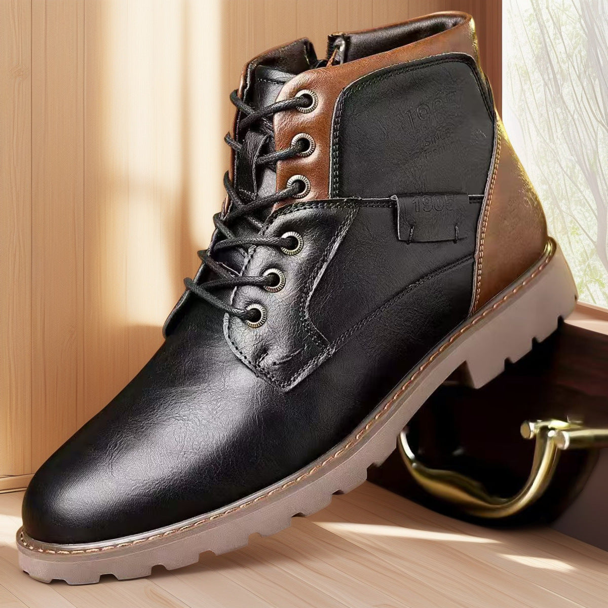 Martin Boots Leisure Plus Size Zip Ankle Boots