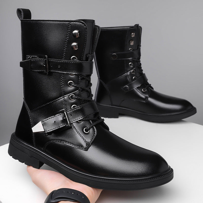 Plus Size Retro Wide Last Toe Holder Denim Style boots