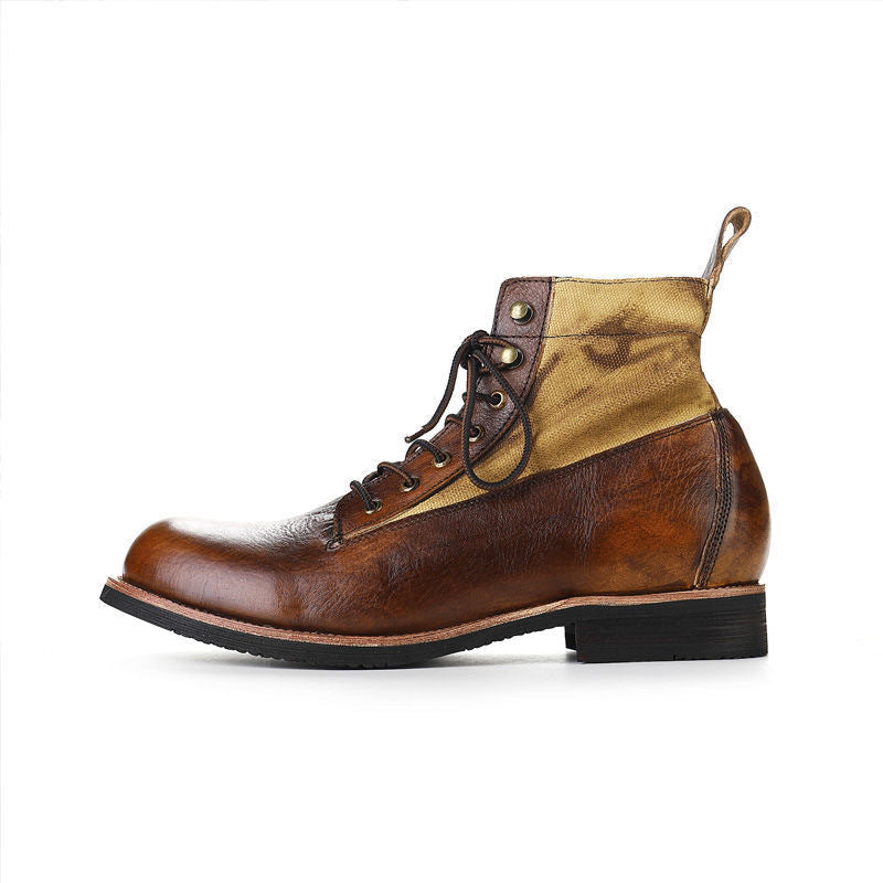 Men's Leather Retro Martin Boots Winter
