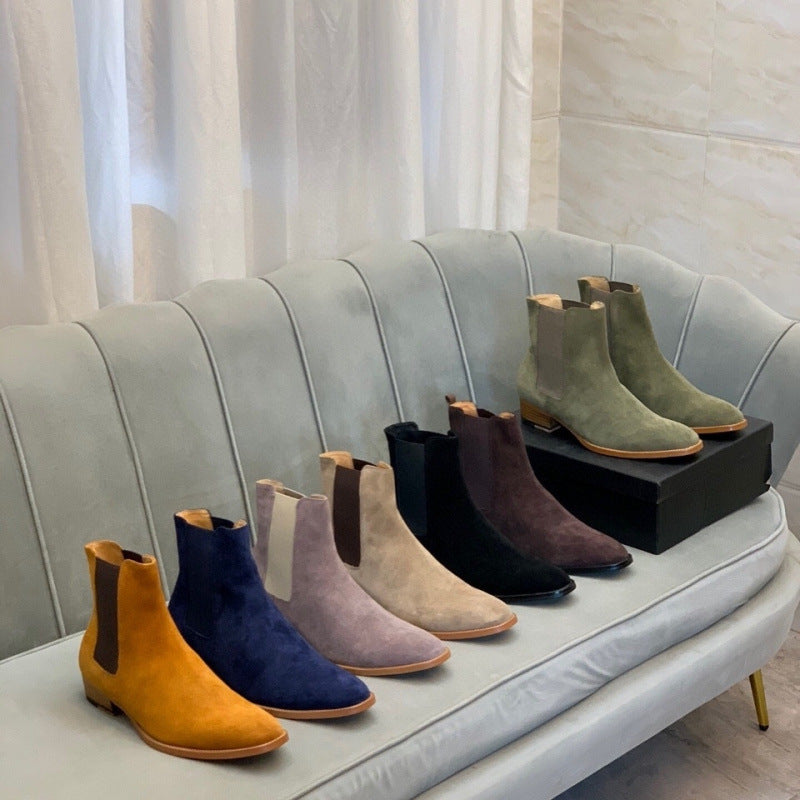 Men's Fall Winter All-match Buckskin Martin Boots