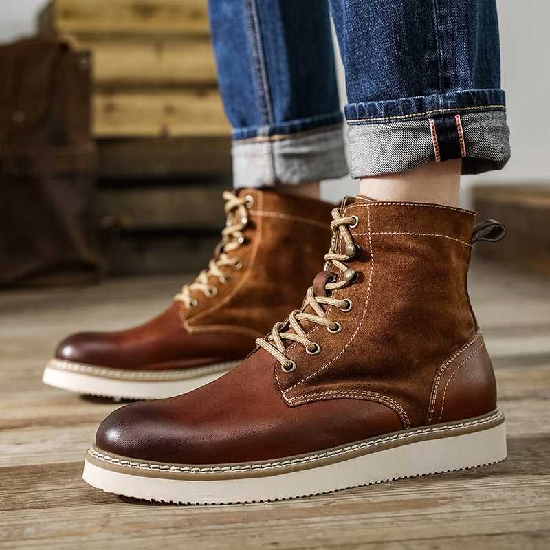 Retro Men's High-top Shoes American Tooling Boots