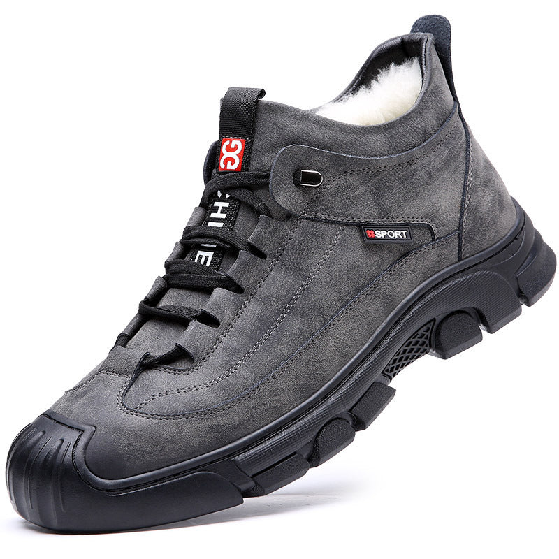 Cotton Wool Cold-proof Non-slip Warm Velvet Padded Thickened Northeast Snow Boots Large Size Shoes