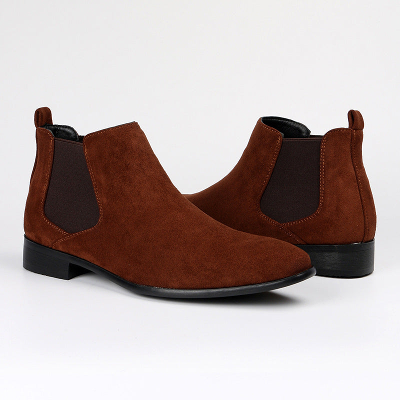 Men's Square Toe Men's Shoes All-match Fashion Men's Short Boots
