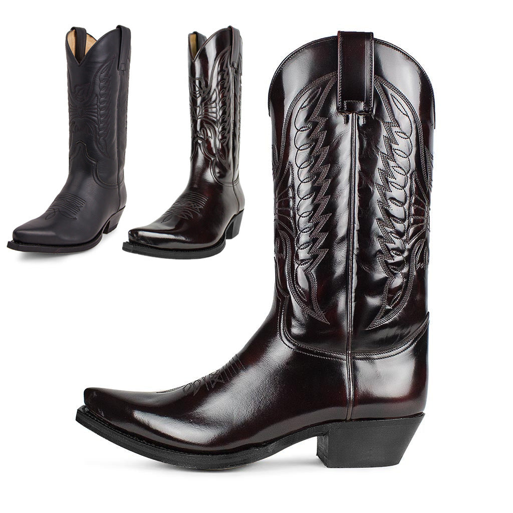 Men's And Women's Embroidered Pointed High Heel Western Cowboy Boot