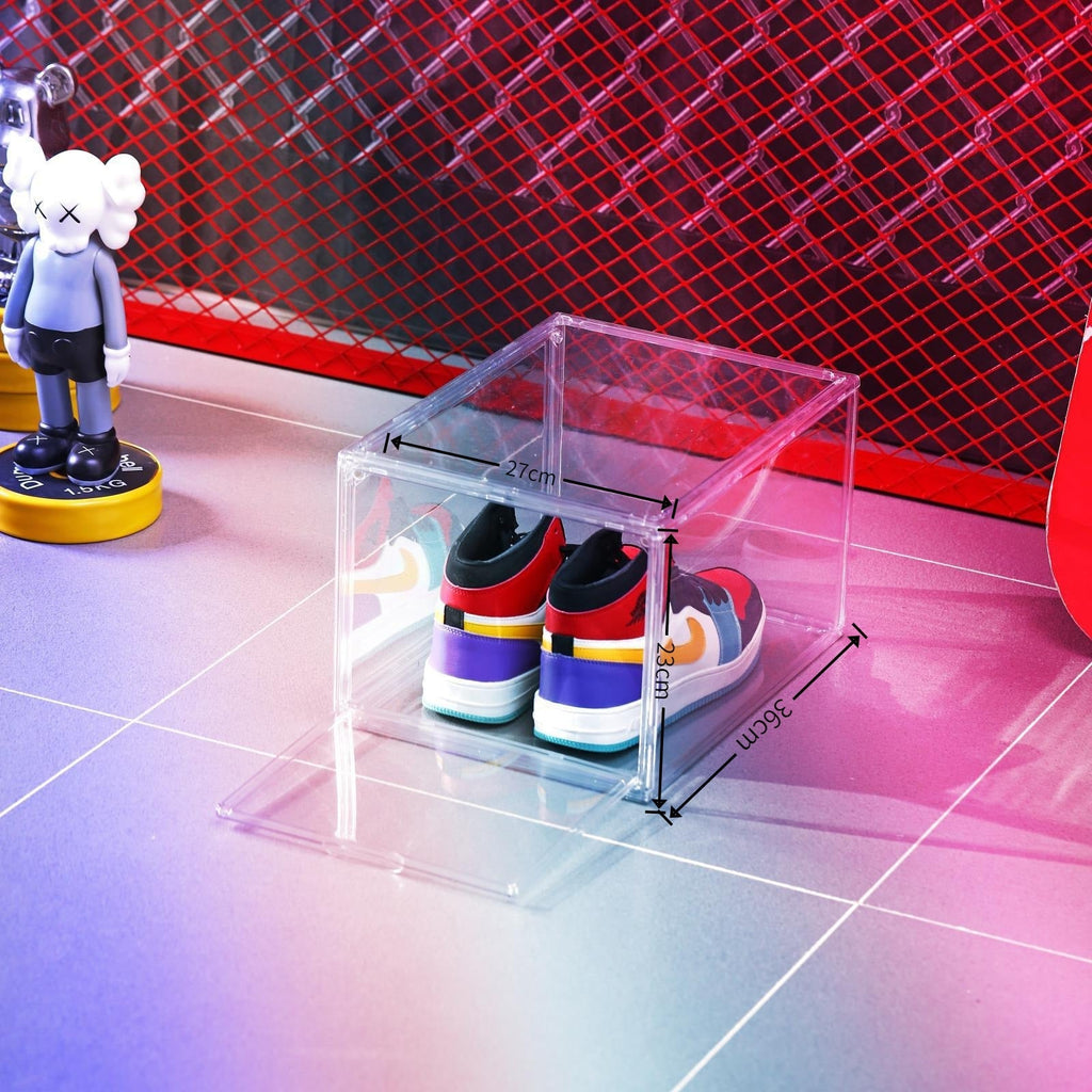 Large Transparent Shoe Box, Acrylic Shoe Box With Lid, Magnetic Side Door, Shoe Storage Box, Shoe Box