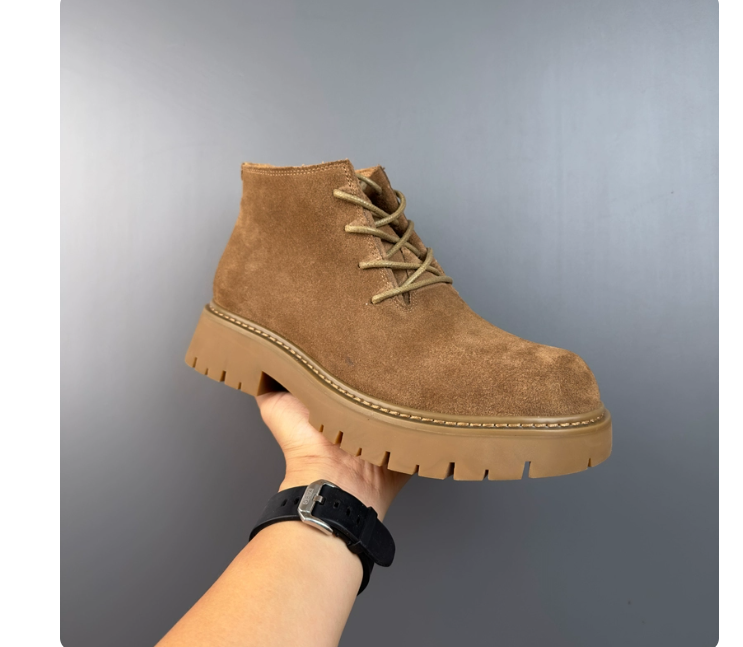 New Genuine Leather Suede Retro Casual British Men's Ankle Boots