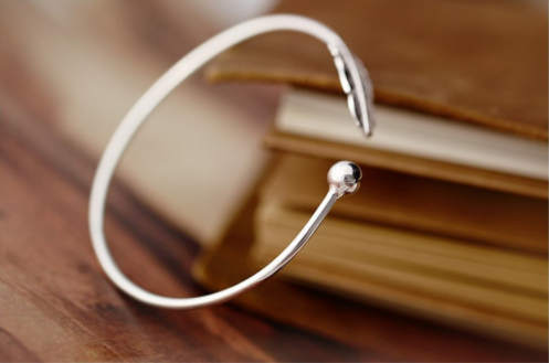 Sterling Silver Leaf Bracelet