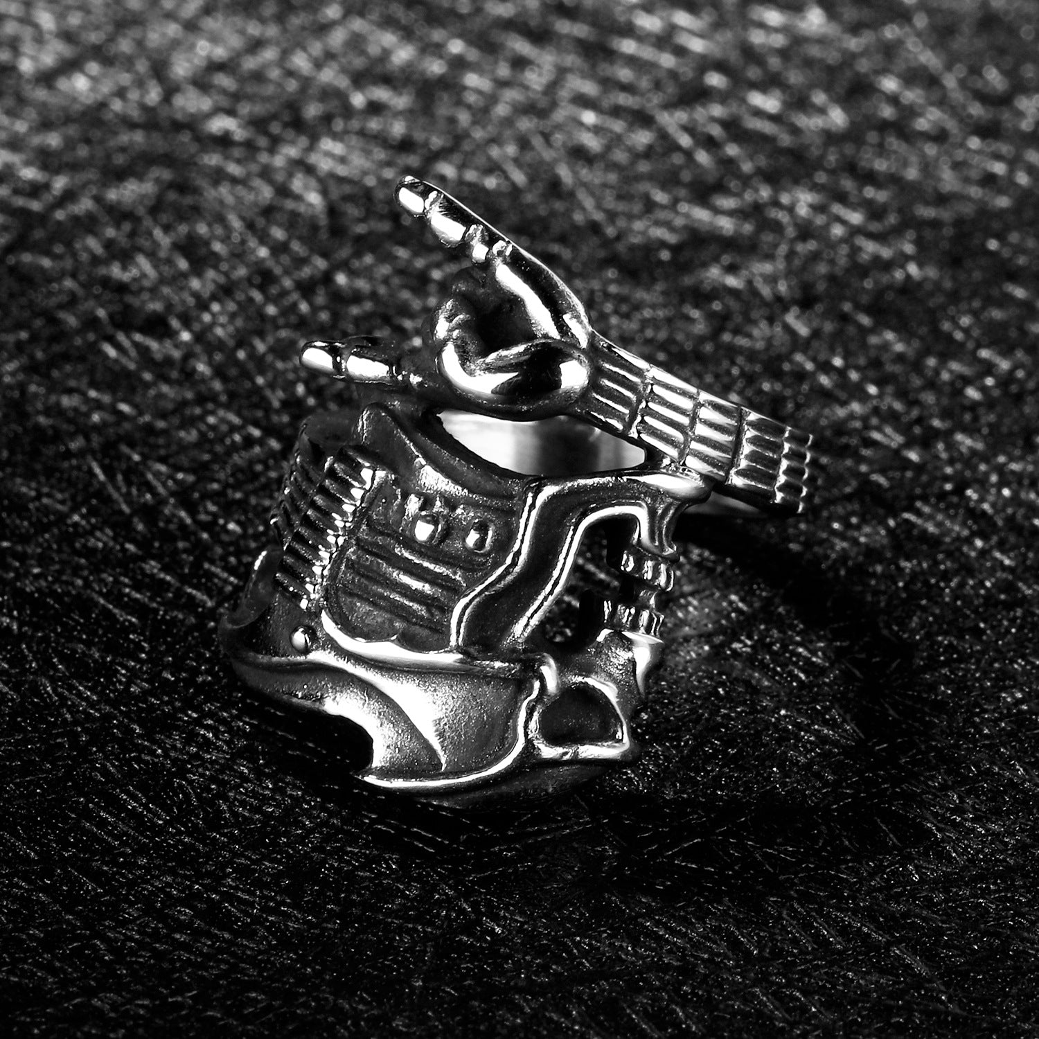 guitar victory gesture instrument single ring