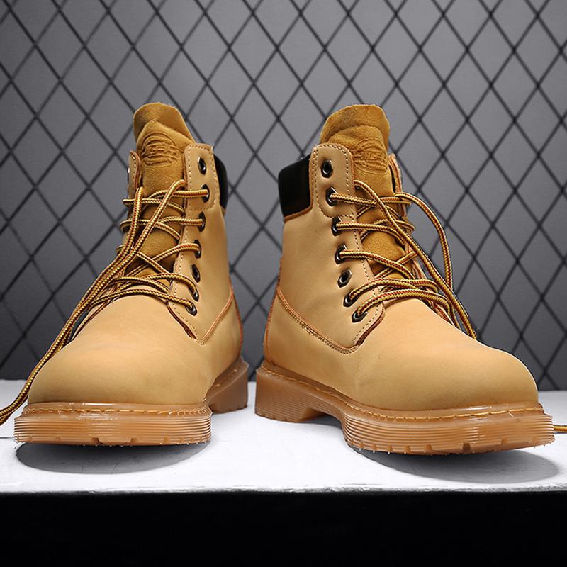 Black Autumn And Winter High-top Martin Boots Increase Retro Sports