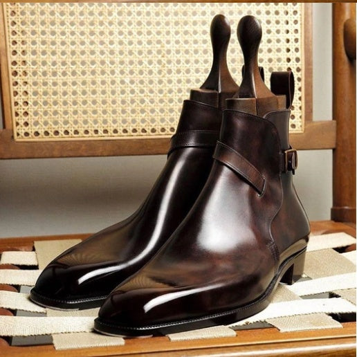 Short Boots Men's Boots Belt Buckle New Style