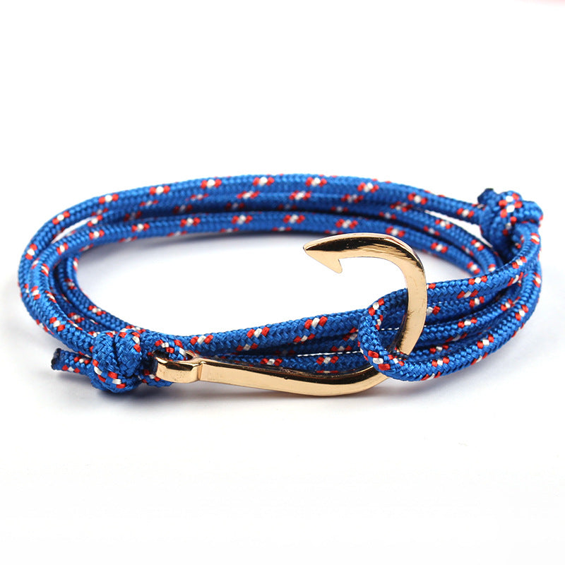 Adjustable Paracord Anchor Charm Bracelets
