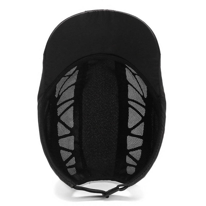 Men Mesh Beret Hat Summer Breathable Quick Dry