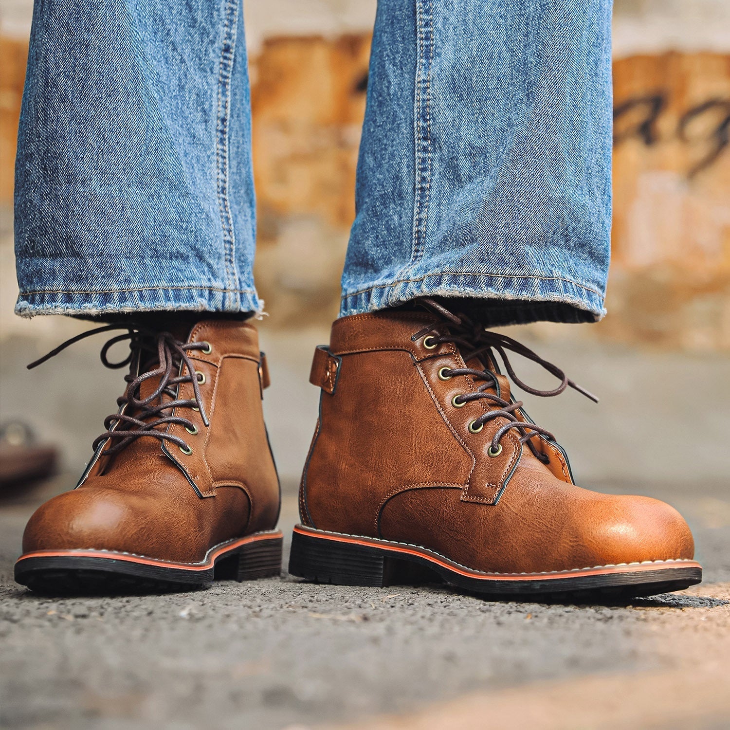 Ami Khaki Style Martin Boots Men