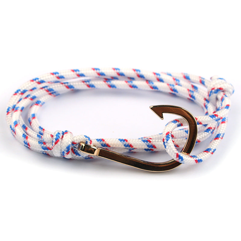 Adjustable Paracord Anchor Charm Bracelets