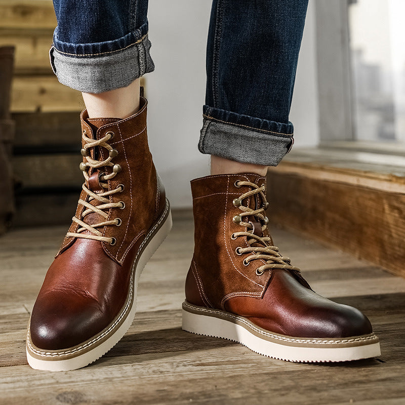 Retro Men's High-top Shoes American Tooling Boots