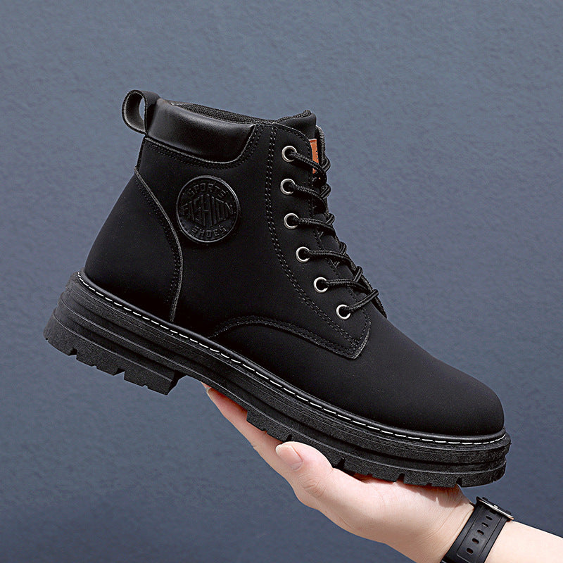 Chunky Mid Heel Ankle Boots