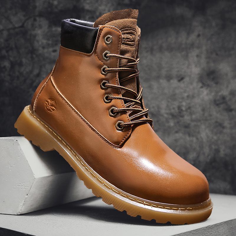 Black Autumn And Winter High-top Martin Boots Increase Retro Sports