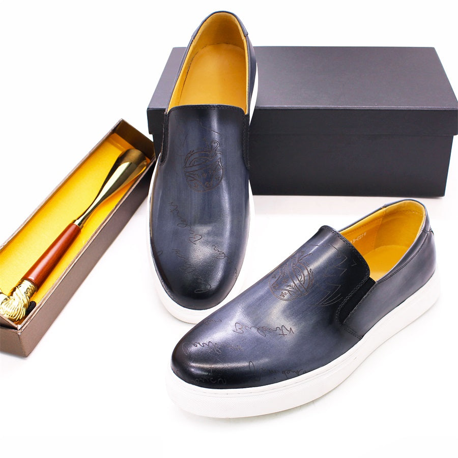 Men's Leather Fashionable Comfortable Casual Shoes