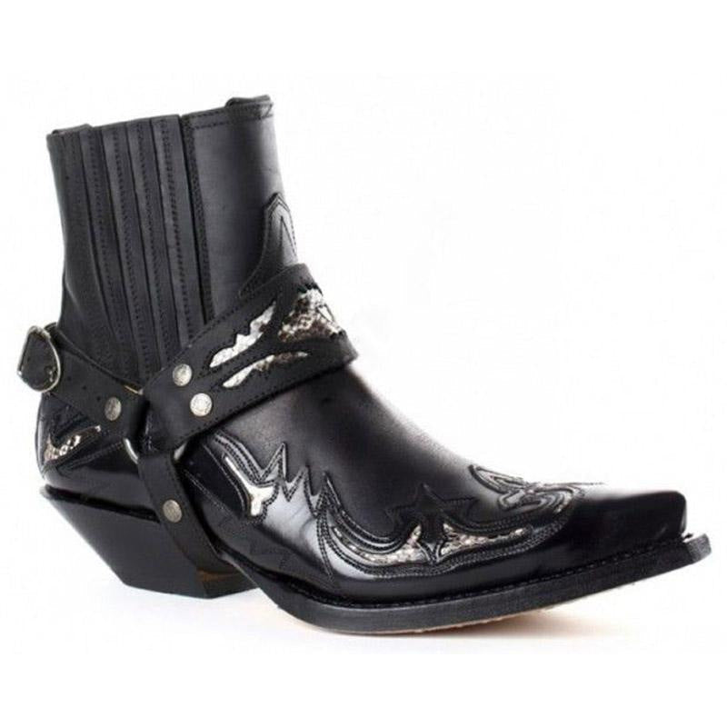 Mid-heel Pointed Toe 38-48 Men's Low-top Knight Boots
