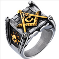 gold sun moon making Punk handmade high polished ring
