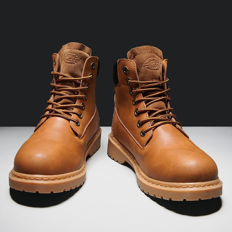 Black Autumn And Winter High-top Martin Boots Increase Retro Sports