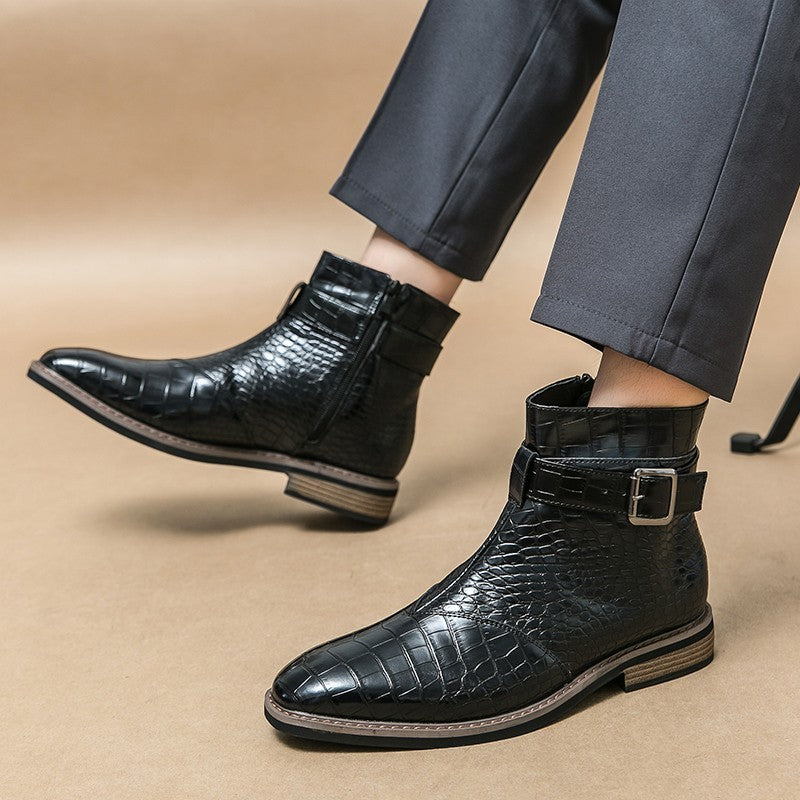 British Style Casual Pointed Leather Shoes