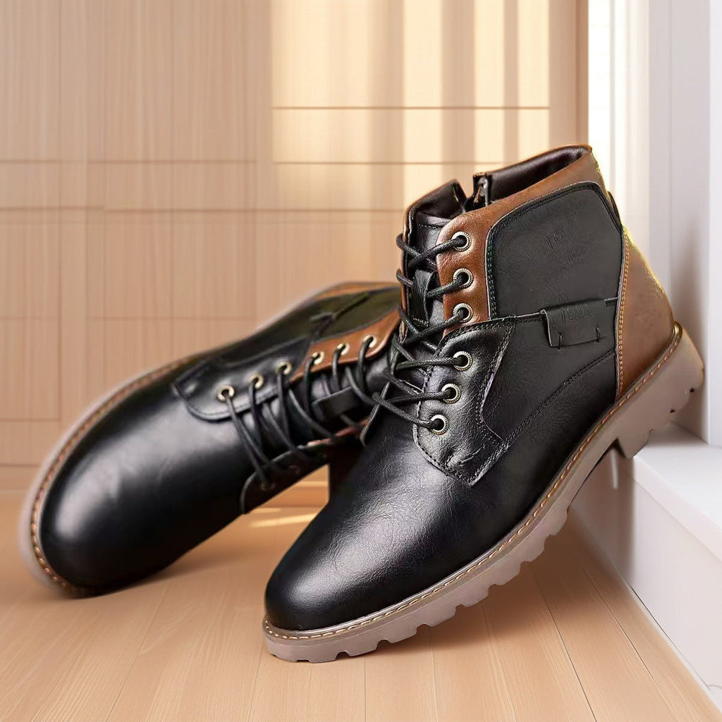 Martin Boots Leisure Plus Size Zip Ankle Boots