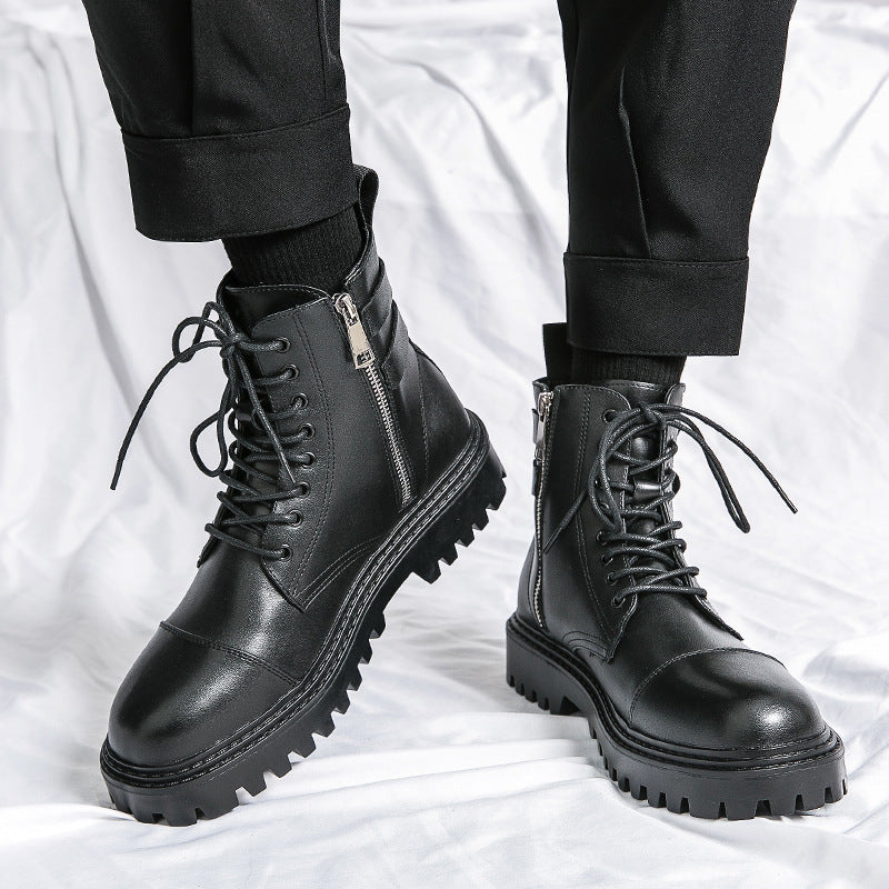 Mid-top Round Head Chelsea Men's Boots