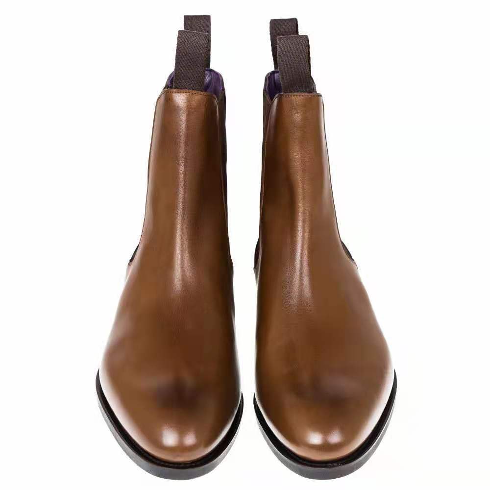 Fashion Simple Short-leg Men's Leather Boots