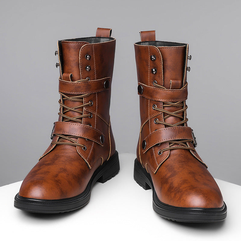 Plus Size Retro Wide Last Toe Holder Denim Style boots