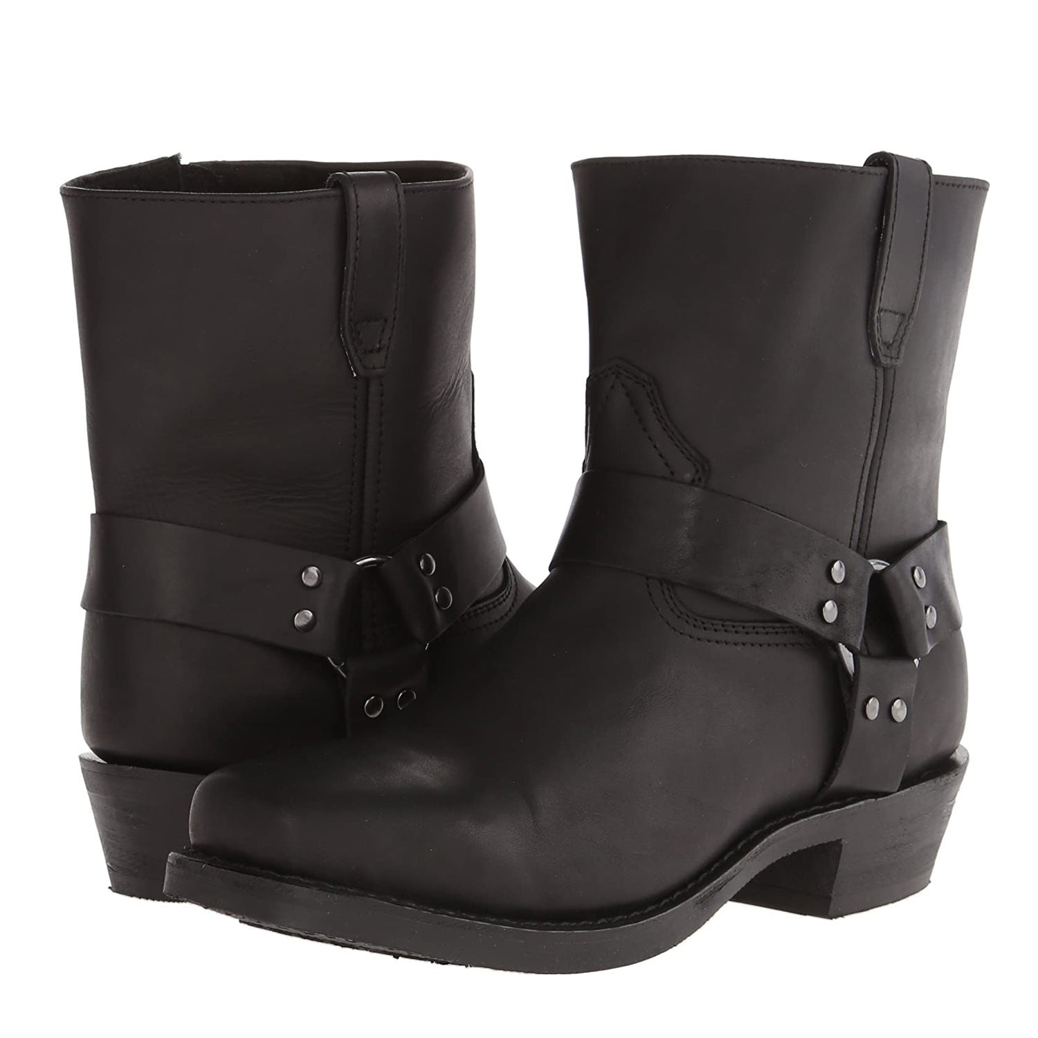 Retro Ankle Cowboy Mid-top Men's Rivet High Heel Knee-high Boots