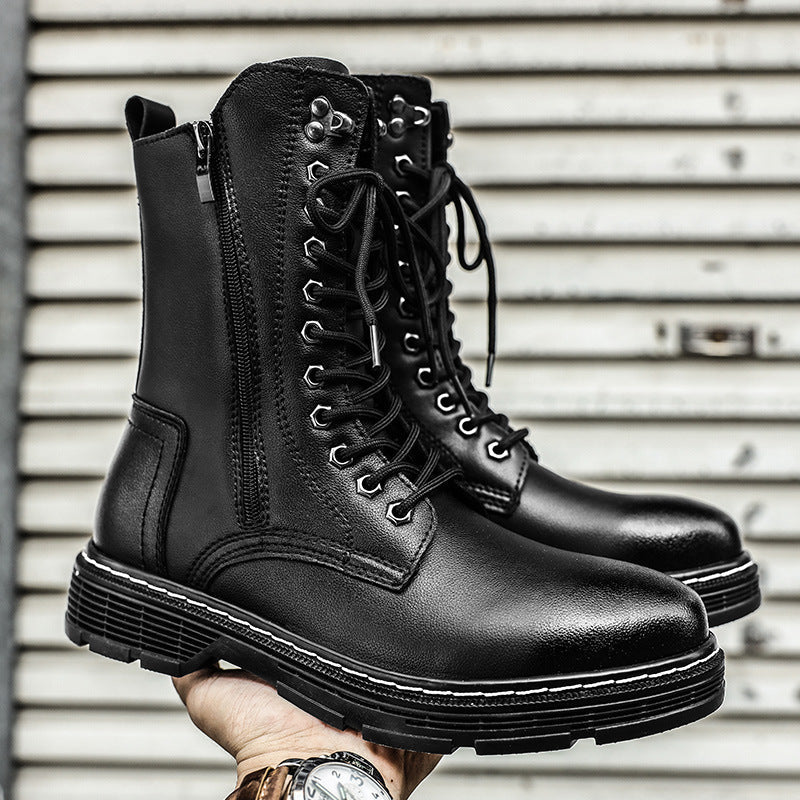 Autumn And Winter Plus Size Men's Long High-top Martin Boots