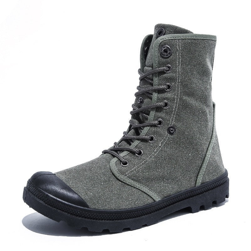 Platform High-top Canvas Flanging Martin Fashionable Shoes