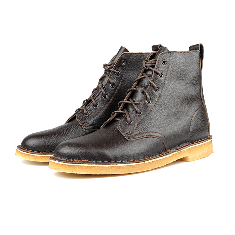 Crazy Horse Leather Comfortable Raw Rubber Sole Martin Boots