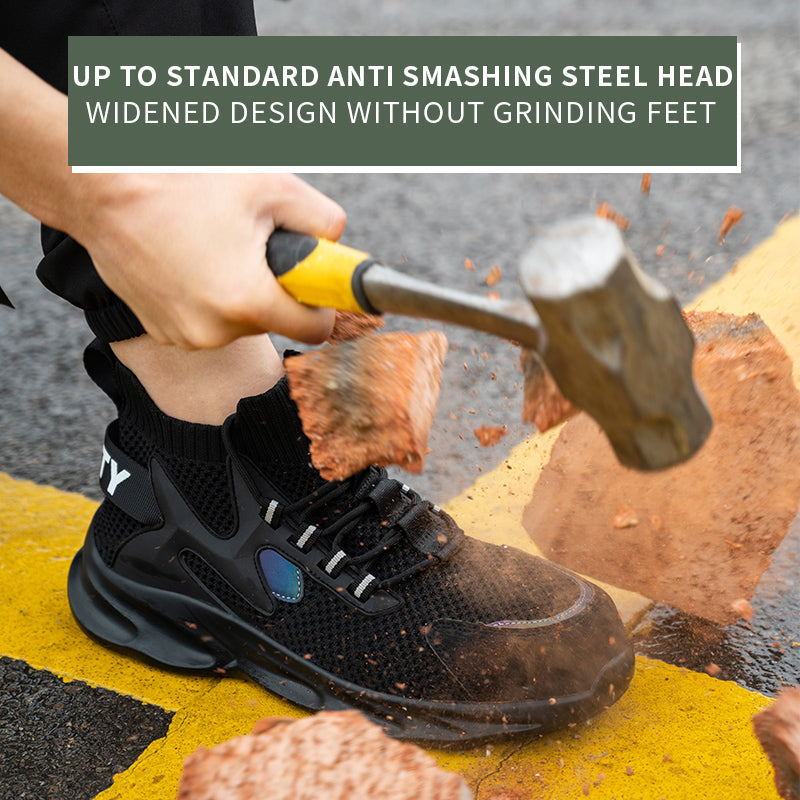 Summer Breathable Steel Toe Cap, Anti-smash, Anti-stab, Lightweight And Comfortable Protective Shoes