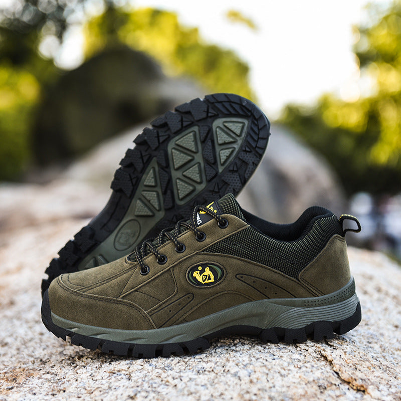 Outdoor Men's Hiking Shoes Plus Velvet Warm Cotton Shoes