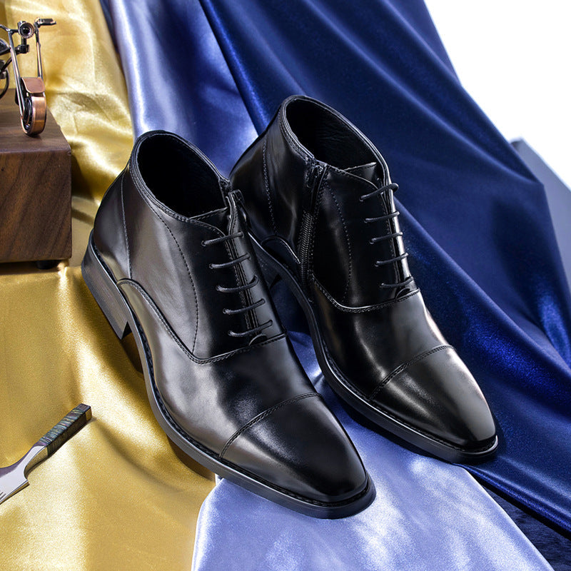 Low-top Japanese Business Formal Leather Boots Men's  Fashion Shoes
