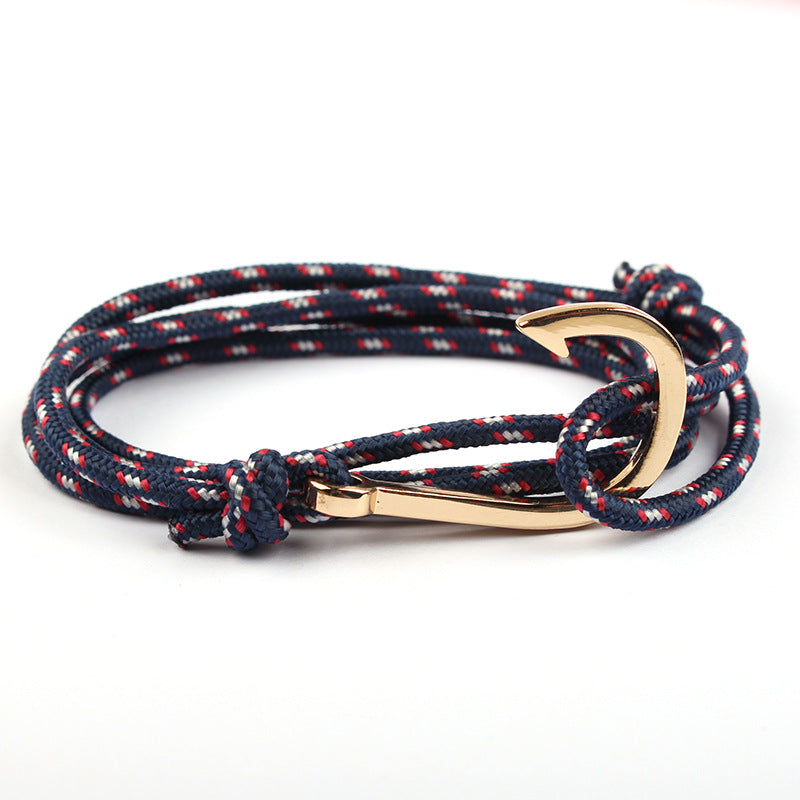 Adjustable Paracord Anchor Charm Bracelets