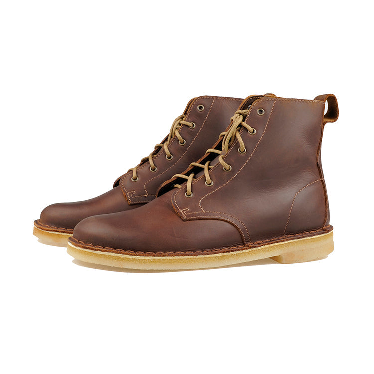 Crazy Horse Leather Comfortable Raw Rubber Sole Martin Boots