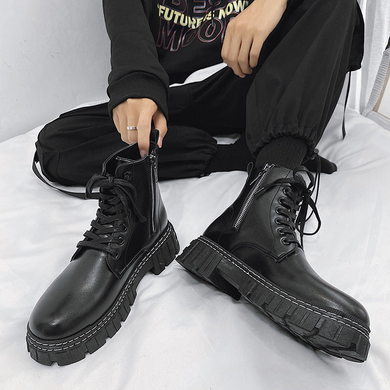 Martin Boots Men's British Style Side Zipper boots